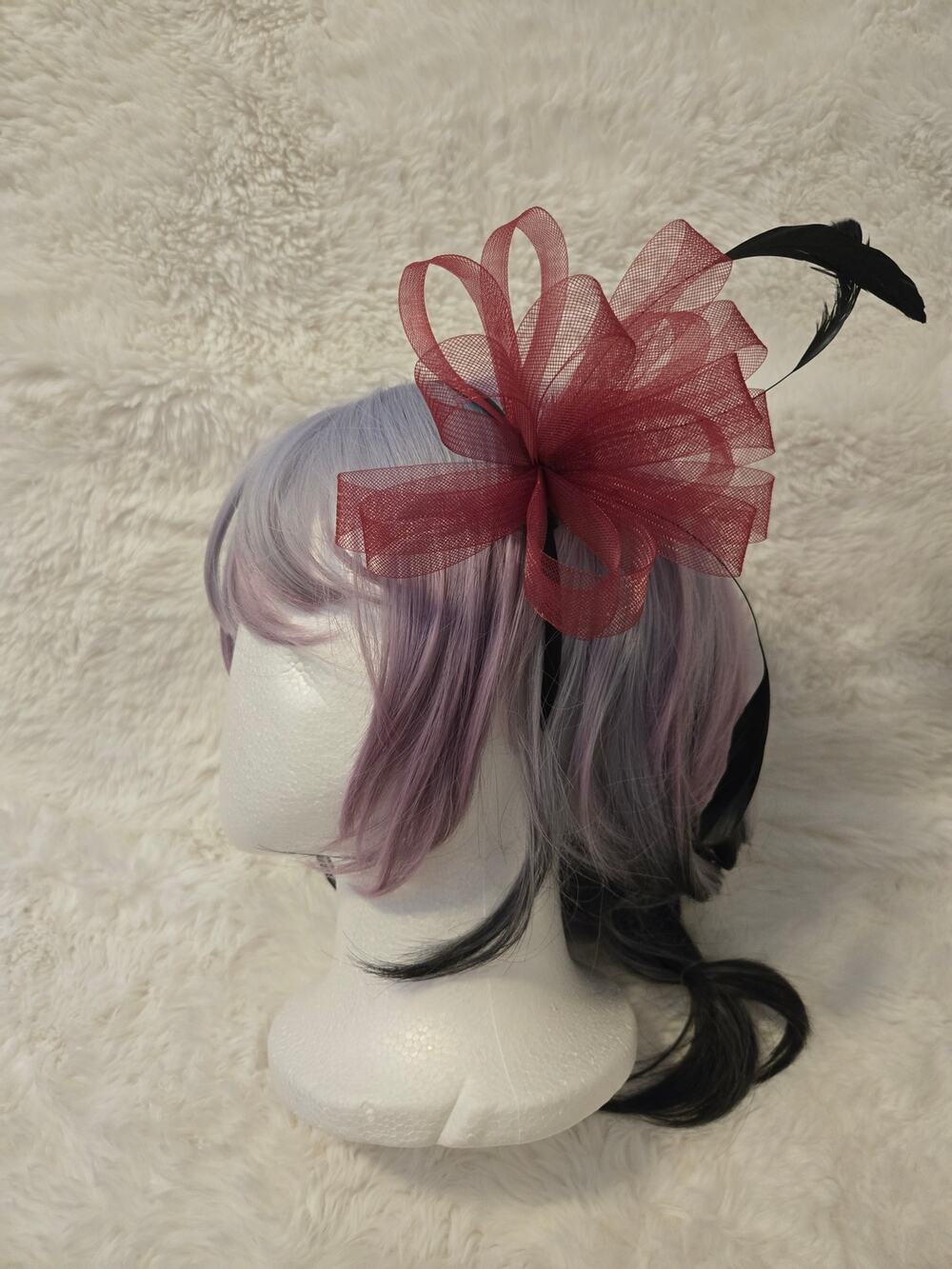Vintage Peach Feather Fascinator